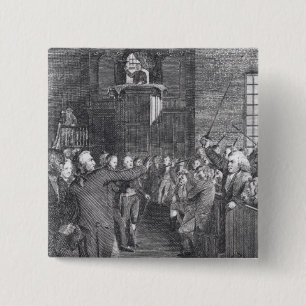 Badge Carré 5 Cm Réunion municipale de M'Fingal', par John Trumbal