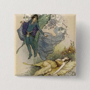 Badge Carré 5 Cm Réveille-toi quand quelque chose de vide est proch