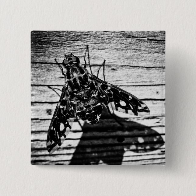 Badge Carré 5 Cm revenir en volant (Devant)