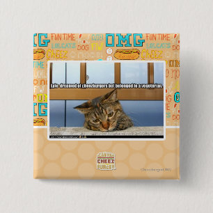 Badge Carré 5 Cm Rêver de Cheesburgers