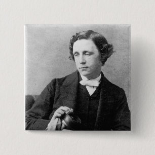 Badge Carré 5 Cm Révérend Charles L. Dodgson 1863