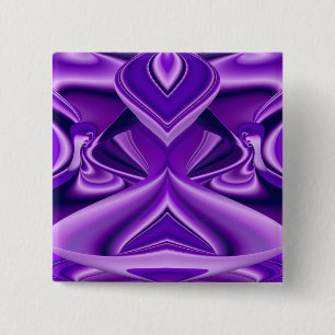 Badge Carré 5 Cm Rêves arc-en-ciel à fleurs violettes