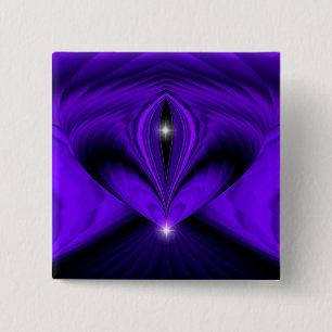 Badge Carré 5 Cm Rêves arc-en-ciel à fleurs violettes, deux étoiles