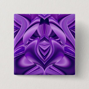 Badge Carré 5 Cm Rêves d'arc-en-ciel de fleur violette