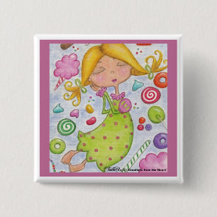 Badge Carré 5 Cm Rêves les plus doux