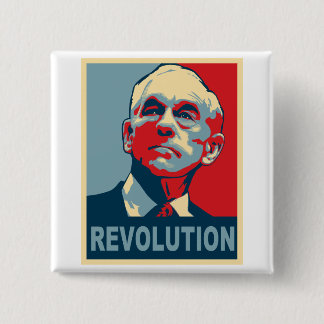 Badge Carré 5 Cm Révolution de Ron Paul