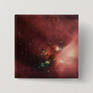 Badge Carré 5 Cm Rho Ophiuchi nebula 2