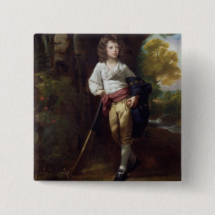 Badge Carré 5 Cm Richard Heber, 1782 (huile sur la toile)