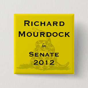 Badge Carré 5 Cm Richard Mourdock pour le bouton de thé de sénat