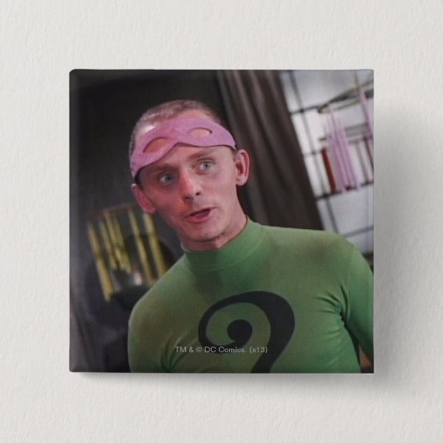 Badge Carré 5 Cm Riddler - Non masqué 2 (Devant)