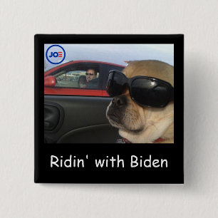 Badge Carré 5 Cm Riden' avec Biden 2020