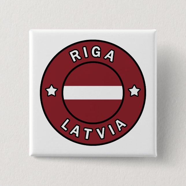 Badge Carré 5 Cm Riga Latvia (Devant)