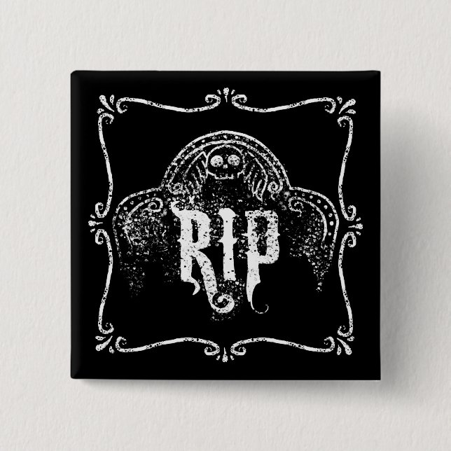 BADGE CARRÉ 5 CM RIP (Devant)