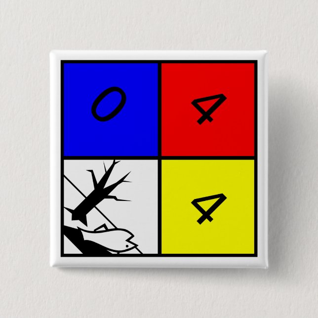 Badge Carré 5 Cm Risque d'avertissement chimique à l'environnement (Devant)