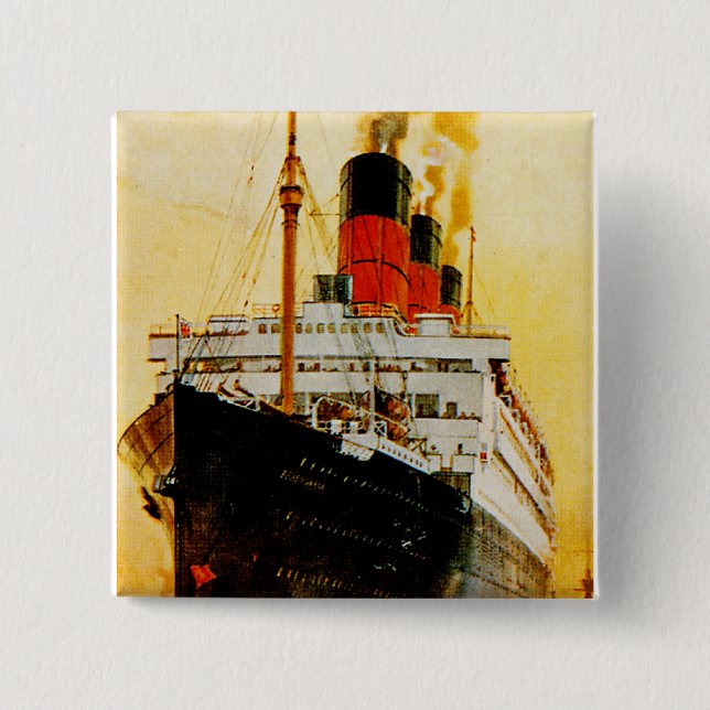 Badge Carré 5 Cm RMS Berengaria (Devant)