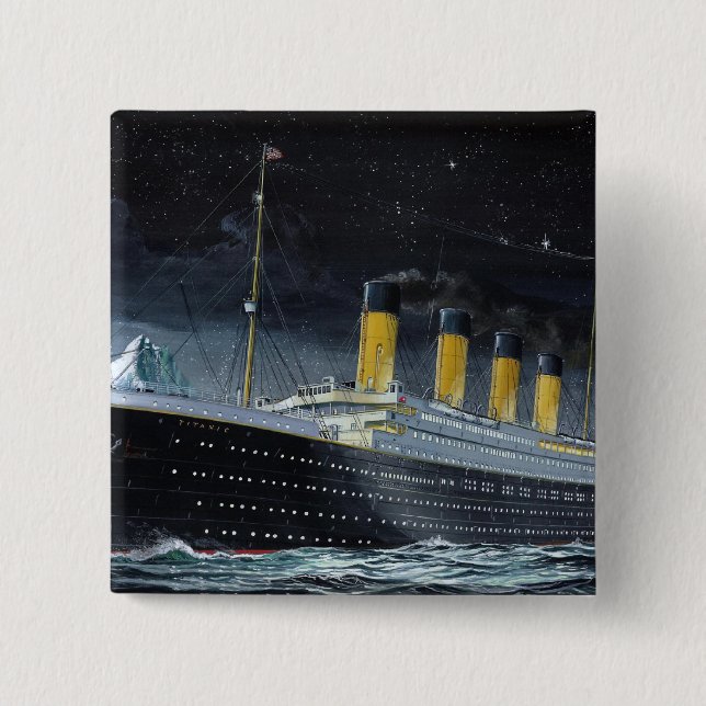 Badge Carré 5 Cm RMS Titanic (Devant)