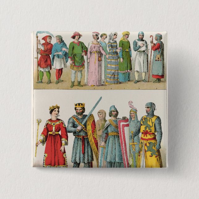 Badge Carré 5 Cm Robe de Français (Devant)