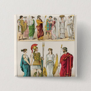 Badge Carré 5 Cm Robe grecque, de 'der Voelker de Trachten, 1864