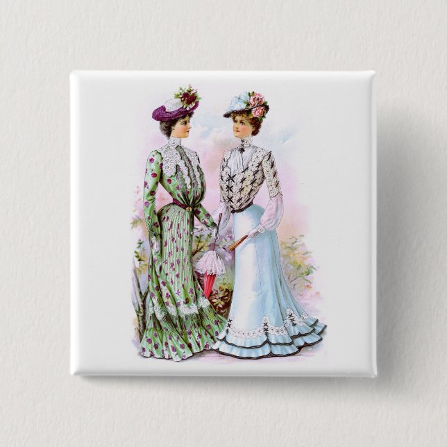 Badge Carré 5 Cm Robes 1901 de cru (Devant)