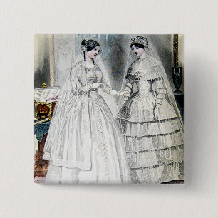 Badge Carré 5 Cm Robes de mariée blanc antique