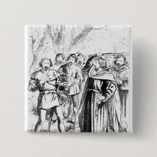 Badge Carré 5 Cm Robin Hood et Roi Richard I