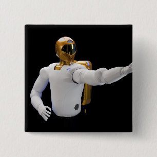 Badge Carré 5 Cm Robonaut 2, un adroit, hel 2 d'astronaute de