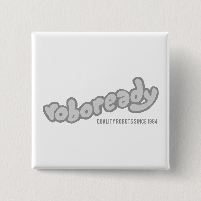 Badge Carré 5 Cm Roboready (Devant)
