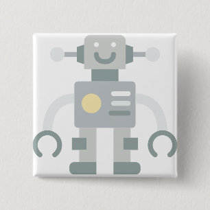 Badge Carré 5 Cm robot