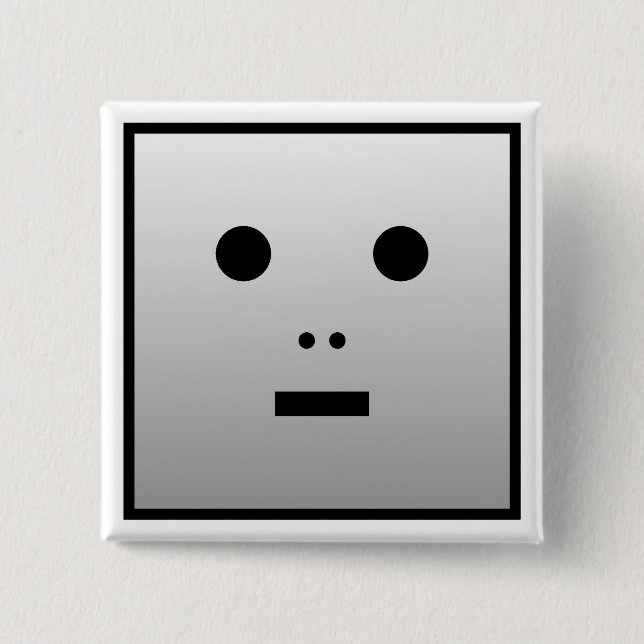 Badge Carré 5 Cm Robot anonyme (Devant)