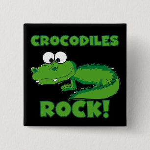 Badge Carré 5 Cm Roche de crocodiles