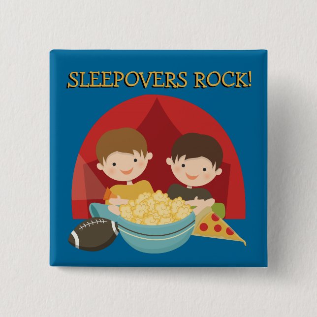 Badge Carré 5 Cm Roche de Sleepovers (Devant)