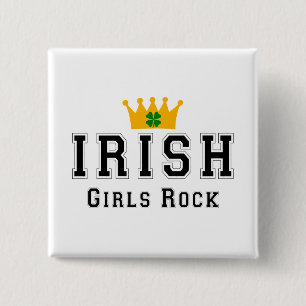 Badge Carré 5 Cm Roche irlandaise de filles