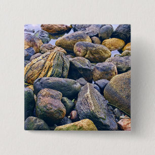 Badge Carré 5 Cm Rochers colorés