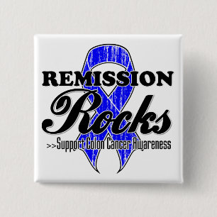 Badge Carré 5 Cm Roches de remise - conscience de cancer du colon