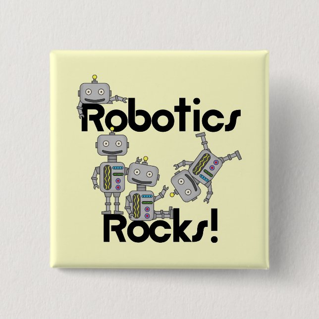 Badge Carré 5 Cm Roches de robotique (Devant)