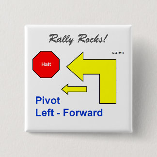 Badge Carré 5 Cm Roches d'obéissance de rassemblement