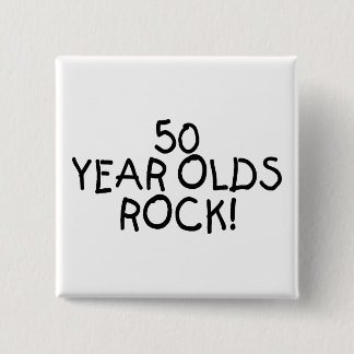 Badge Carré 5 Cm Rock 50 ans