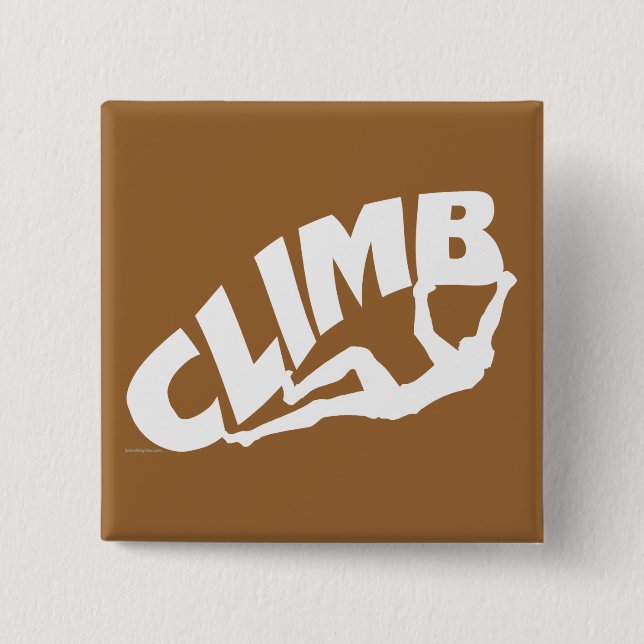 Badge Carré 5 Cm Rock Bouldering (Devant)