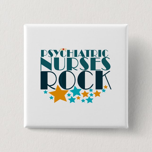 Badge Carré 5 Cm Rock de Nurse (Devant)