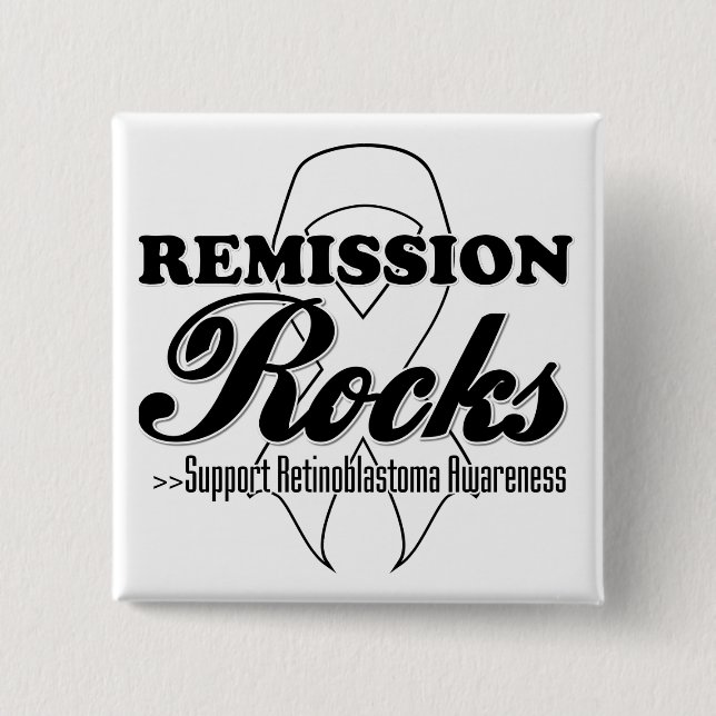 Badge Carré 5 Cm Rocks de remise - Sensibilisation à la rétinoblast (Devant)