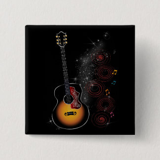 Badge Carré 5 Cm Rockstar