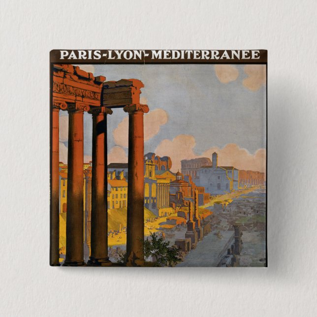 Badge Carré 5 Cm Rome (Devant)