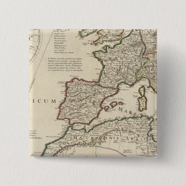 Badge Carré 5 Cm Rome 5 (Devant)