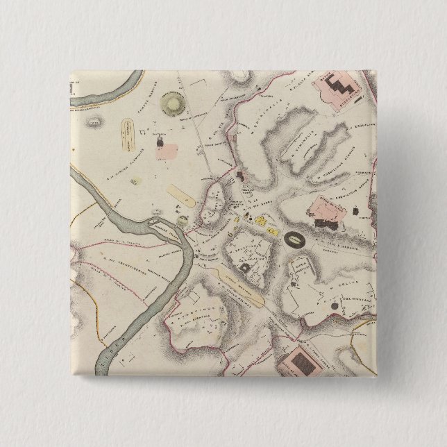 Badge Carré 5 Cm Rome antique (Devant)