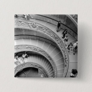 Badge Carré 5 Cm Rome Italie, Escalier du Vatican 2