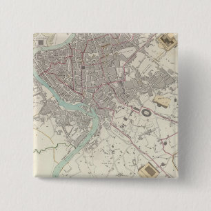 Badge Carré 5 Cm Rome moderne