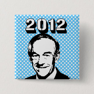 Badge Carré 5 Cm Ron Paul 2012
