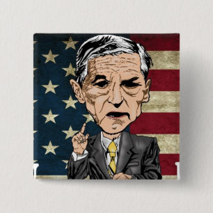 BADGE CARRÉ 5 CM RON PAUL BUTTON