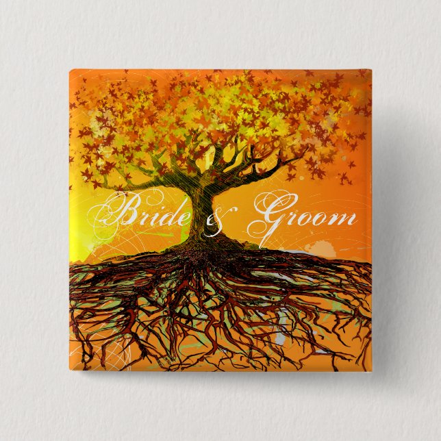 Badge Carré 5 Cm Roots of Love (Devant)