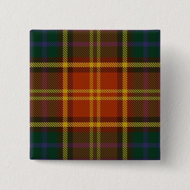 Badge Carré 5 Cm Roscommon County Irish Tartan (Devant)